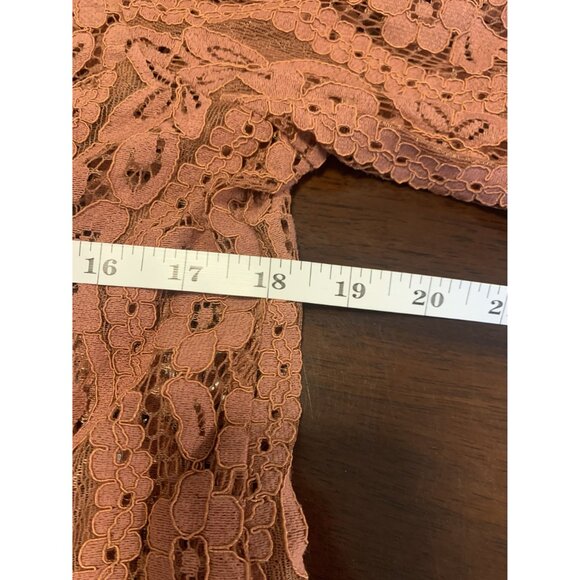 Lovestitch Sheer Lace Button-Up Feminine Midi Dress Size M - Picture 5 of 8